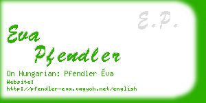 eva pfendler business card
